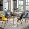 Image de Lot de 6 chaises scandinaves sara mix color bleu x2, gris clair, gris foncÃ© x2, jaune