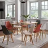 Image de Lot de 8 chaises scandinaves sara mix color gris foncÃ© x2, terracotta x3, beige x3