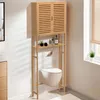 Image de IDMarket Meuble Étagère Dessus Wc Placard Bambou Bea