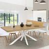 Image de IDMarket Table À Manger Extensible Rectangle Alix 6-10 Personnes Bois Et Blanc 160-200 Cm