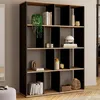Image de IDMarket Etagère Bibliothèque Jena 4 Niveaux Noir Et Effet Bois H.143 Cm