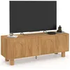 Image de Meuble TV 140 cm ARCHIE 4 portes design arche effet bois