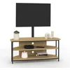 Image de Meuble TV 100 cm d'angle DETROIT avec Ã©tagÃ¨res et support TV rÃ©glable de 32 Ã  70 pouces design industriel