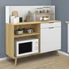 Image de Buffet bas de cuisine hÃªtre et blanc