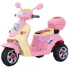 Image de Moto scooter électrique pour enfants 6 V env. 3 Km/h 3 roues et topcase effet lumineux et sonore rose