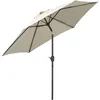 Image de Outsunny Parasol Inclinable De Jardin Balcon Terrasse Manivelle Toile Polyester Imperm?Abilis?E Haute Densit? 180 G/M? ?2,7 X 2,35h M Alu Cr?Me