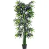 Image de Bambou artificiel H. 180 cm nombreuses feuilles pot inclus