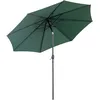 Image de Outsunny Parasol En Métal Rond Polyester 180g/M? Manivelle Inclinable ? 3 X 2,45 M Vert