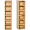 Image de Homcom Lot De 2 Étagères Colonnes Armoire De Rangement Cd-Dvd 6 + 6 Compartiments Dim. 21l X 19l X 88h Cm Capaci