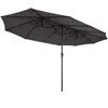 Image de Outsunny Parasol De Jardin Xxl Parasol Grande Taille 4,6l X 2,7l X 2,4h M Ouverture Fermeture Manivelle Acier Polyester Haute Densit? Gris