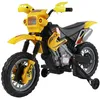 Image de Moto Cross électrique enfant 3 à 6 ans 6 V phares klaxon musiques 102 x 53 x 66 cm jaune et noir