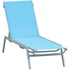 Image de Outsunny Bain De Soleil Transat Design Contemporain Dim. 1,7l X 0,58l X 0,97h M Dossier Inclinable Multi-Positions Métal Époxy Textilène