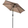 Image de Outsunny Parasol Hexagonal Inclinable Dim. ? 2,3 X 2,16h M M?Tal Polyester Haute Densit? Beige