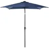 Image de Outsunny Parasol Lumineux Rectangulaire Inclinable Dim. 2,68l X 2,05l X 2,48h M Parasol Led Solaire Métal Polyester Haute Densit? Bleu
