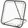 Image de Filet De Rebond De Football Pliable - Inclinaison Réglable 5 Positions - Dim. 84l X 78l X 78h Cm - Piquets D'ancrage Inclus Filet Pe Blanc Métal Époxy Noir