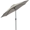 Image de Outsunny Parasol Inclinable Octogonal ? 3 X 2,45 M Ouverture Fermeture Par Manivelle M?Tal Polyester Haute Densit? Gris Clair