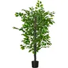 Image de Homcom Plante artificielle ficus H.1,35 m tronc branches liane lichen pot