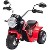 Image de Moto électrique enfant chopper tout-terrain 6 V 20 W marche AV AR 3 roues effets lumineux et sonores rouge noir