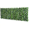 Image de Haie artificielle feuilles de laurier - 3L x 1H m - feuillage réaliste