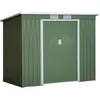 Image de Outsunny Abri De Jardin - Remise Pour Outils - Fondation Incluse - Cabanon 2 Portes Coulissantes Verrouillables - Dim. 213l X 130l X 173h Cm - Tôle D'acier Vert