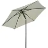 Image de Outsunny Parasol Inclinable Octogonal Ø 2,65 M Gris Clair
