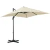 Image de Outsunny Parasol Déporté Carré Inclinable Dim. 2,45l X 2,45l X 2,45h M