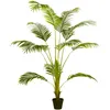 Image de Homcom Palmier artificiel Sanwei Kwai H. 170 cm 11 grandes feuilles pot noir