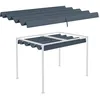 Image de Outsunny Toile De Rechange Pour Pergola Rétractable 3 X 2,15 M Polyester Haute Densité 180 G/M² Anti-Uv30+ Gris