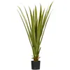 Image de Plante artificielle agave H.90 cm 16 feuilles tronc grand réalisme pot inclus