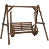 Image de Outsunny Balancelle De Jardin 2 Places Style Western Bois Traité Carbonisation