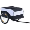 Image de Remorque Vélo Cargo - Housse Amovible, Attelage Inclus - Charge Max. 40 Kg - Acier Oxford Noir Blanc