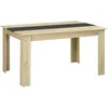 Image de Homcom Table À Manger Rectangulaire 6 Personnes Aspect Chêne Clair Noir