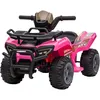 Image de Buggy Électrique Enfant Quad Électrique Pour Enfant De 18 À 36 Mois Effet Lumineux 6 V 2 Km/H Max. Métal Pp Rose