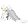Image de Toboggan Enfant 18-36 Mois Design FusÃ©e - Usage IntÃ©rieur - Dim. 157l X 46,5l X 80h Cm - Pe Gris Blanc