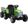 Image de Tracteur Électrique Enfant Avec Remorque - Effets Sonores Lumineux - Télécommande - 3-6 Km/H - Vert