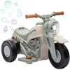 Image de Moto électrique enfant chopper 6V env. 3Km/h 3 roues effets lumineux sonores fonction bulles vert beige
