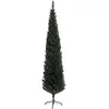 Image de Sapin de Noël artificiel mince H.195 cm 390 branches vert foncé