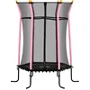 Image de Trampoline Enfant Dia. 1,63 X 1,9h M Filet De Sécurité Porte Zippée 6 Poteaux Rembourrés Inclus Charge Max. 50 Kg Rose Noir