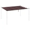 Image de Outsunny Toile De Rechange Pour Pergola Rétractable 4 X 3 M Polyester Haute Densité 180 G/M² Imperméabilisé Chocolat