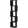 Image de Homcom Bibliothèque Étagère Design Zig Zag 5 Niveaux Dim. 33 X 28 X 161 Cm Noir