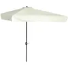 Image de Outsunny Demi Parasol - Parasol De Balcon 5 Entretoises Métal Dim. 2,3l X 1,3l X 2,49h M Polyester Haute Densité Crème