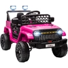 Image de Voiture Électrique Enfant 4x4 12v 2 Moteurs - 3-5km/H - Port Usb Effets Sonores Lumineux Télécommande - Rose