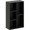 Image de Homcom Étagère Cube - Bibliothèque - Rangement 5 Compartiments - Dim. 50 X 24 X 80 Cm - Noir