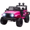 Image de Voiture 4x4 Électrique Enfant 12 V 5 Km/H Max. Télécommande Incluse Effets Lumineux Sonores Lecteur Mp3 Usb Rose