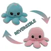 Image de Peluche poulpe réversible double face 20 cm -rose + bleu clair