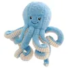 Image de Animal en peluche poulpe souriant 40 cm -bleu