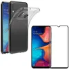 Image de Coque pour Samsung Galaxy A20E + Verre Trempé Integral Bord Noir Film Protection Ecran [Phonillico®]