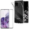 Image de Coque pour Samsung Galaxy S20 ULTRA + Verre Trempe Bord Noir - Protection Silicone Souple Ultra Mince Film Vitre Protection Ecran [Phonillico®]