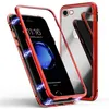Image de Coque pour iPhone SE 2020 / iPhone SE 2022 - Coque Magnétique Rouge - Housse Etui 360 Intégral Full Protection Métal Film Vitre Ecran Ultra Résistant Phonillico®