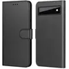 Image de Coque pour Google Pixel 6 - Portefeuille Noir Rabat Clapet Aimanté Rangement Cartes Phonillico®